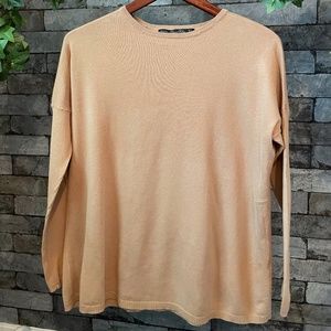 Zara Basic Knit Sweater Camel S